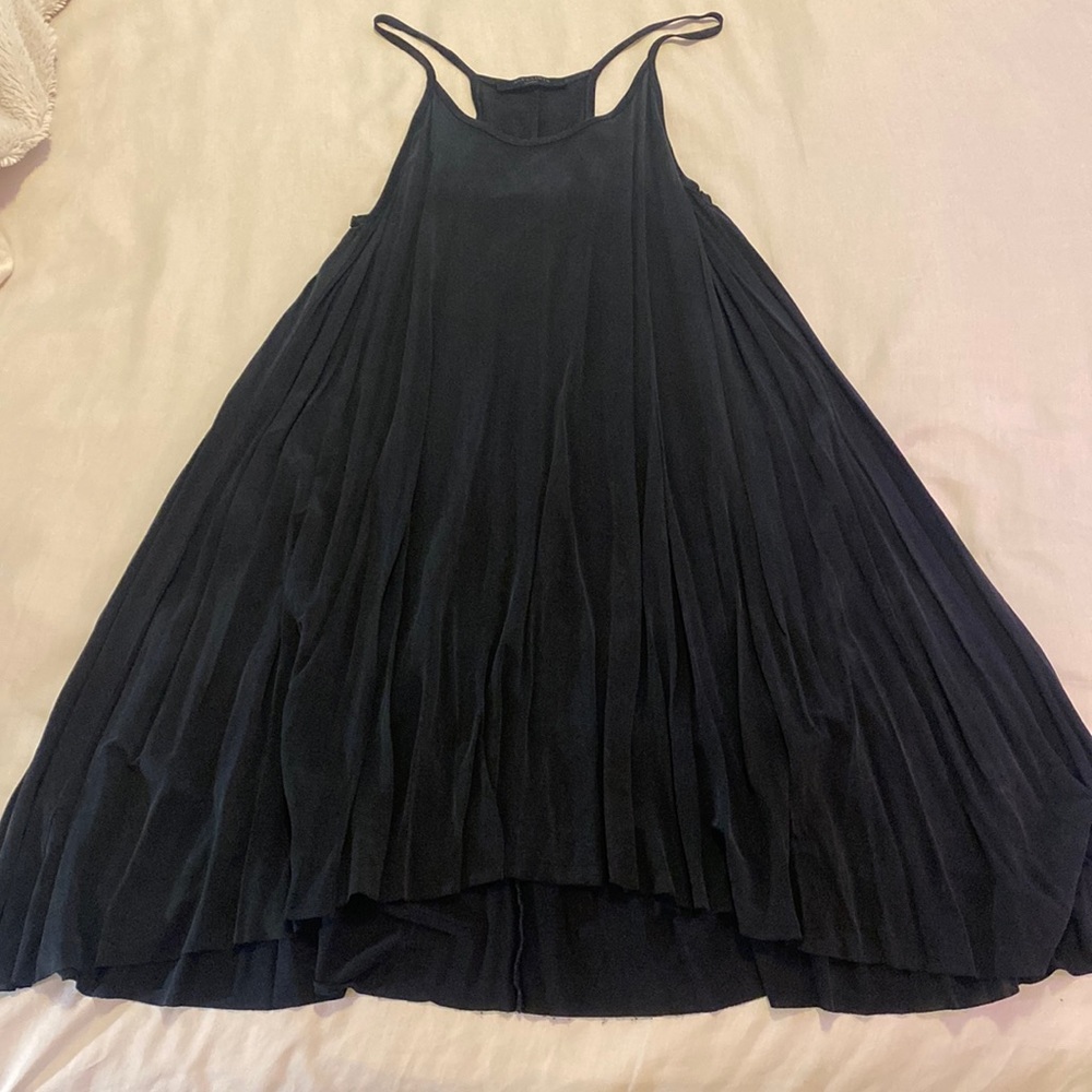 Black thin A cut high neck/racer back  sundress